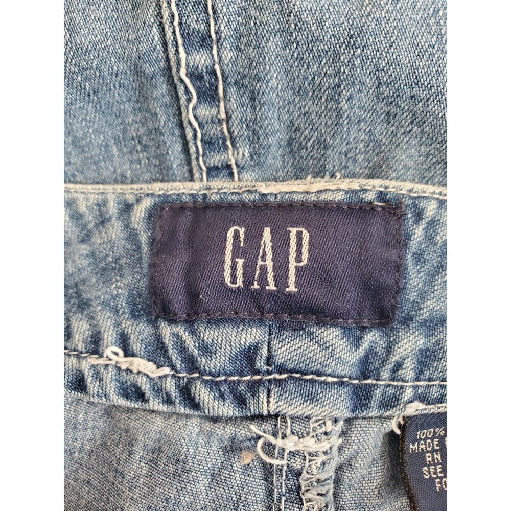 Gap Vintage Cotton Denim Snap-Front Mini-Skirt with Pockets Size 8 90s Y2K - Picture 4 of 6